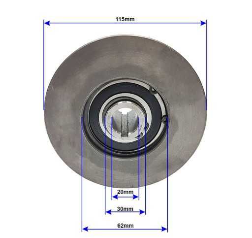 Sprzęgło odśrodkowe 115x20mm/19mm 1 pasek do silnika GX160zagęszczarki