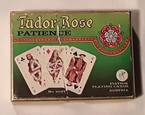 Conjunto de cartas de jogar Tudor Rose Patience