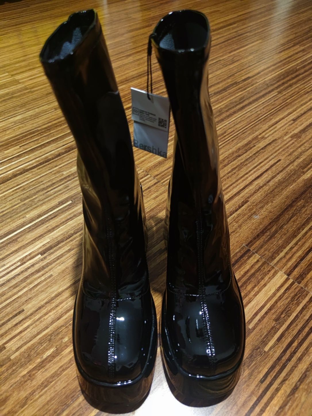 Designerskie lakierowane botki Bershka na platformie. Nowe, a TANIEJ!!