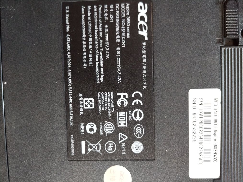 Acer Aspire 3680. Windows XP. 2/60гб