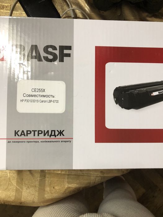 Новый картридж HP CE255X (55X) для лазерных принтеров. BASF