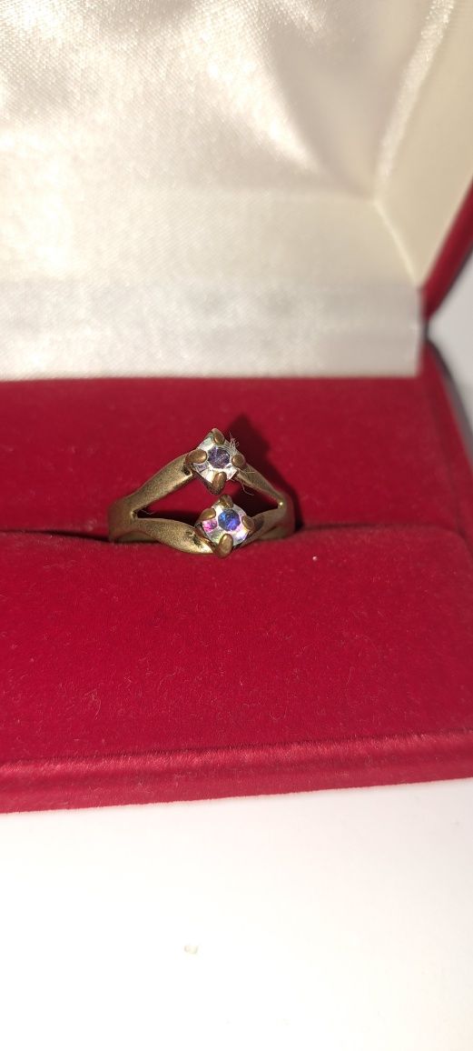 Stary pierscionek miedziany Vintage