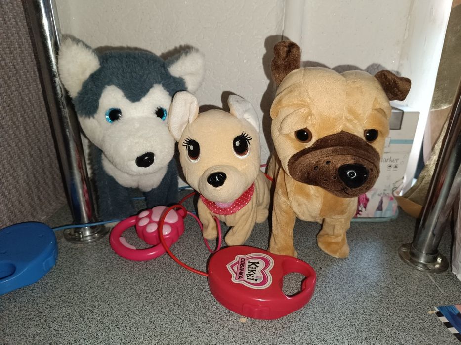 Собачка на поводке собака игрушка интерактивная