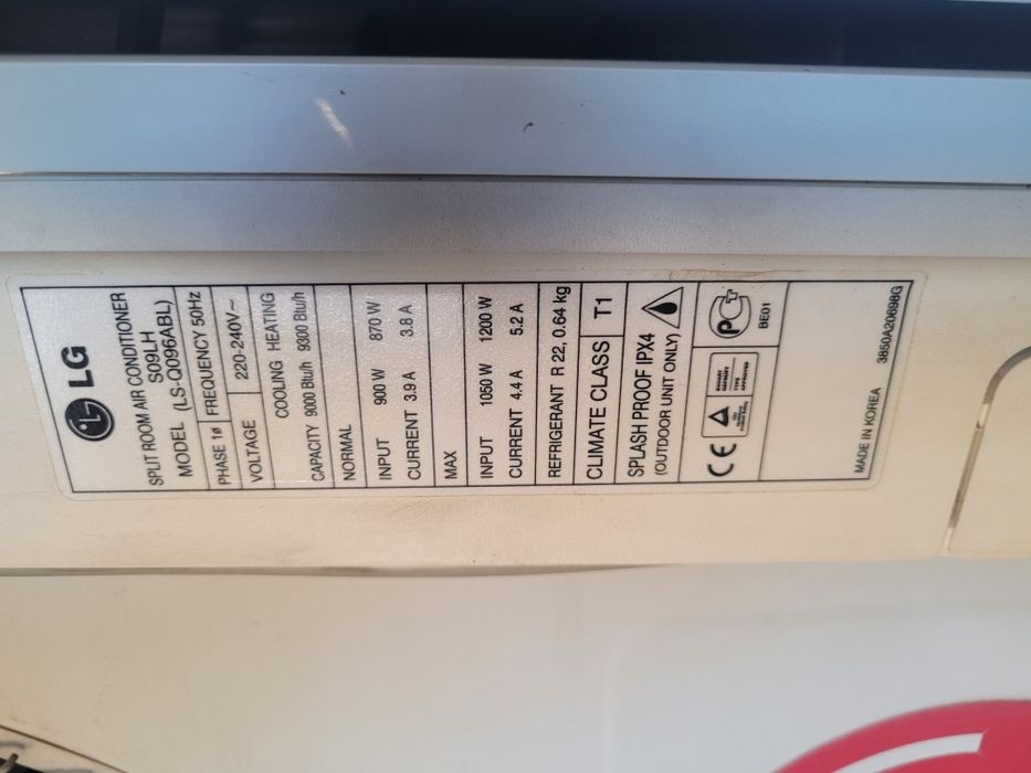 Кондиционер LG 9-ка холод и тепло