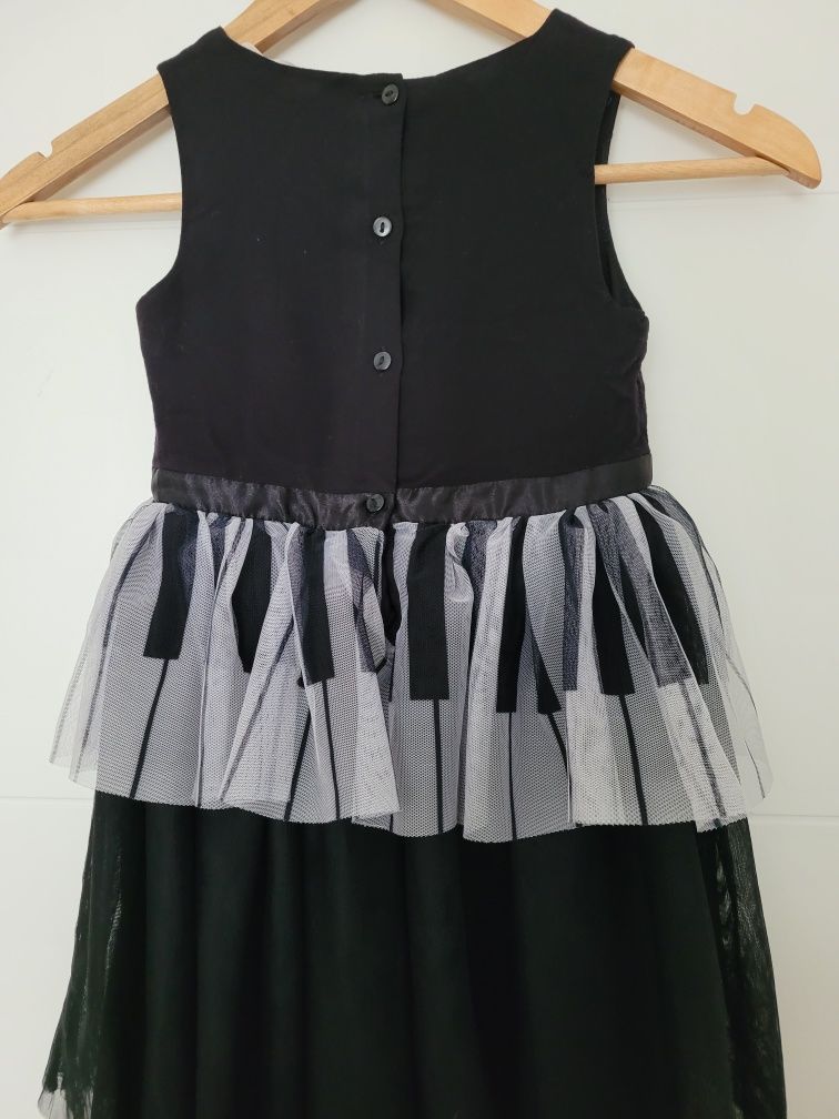 Sukienka 116 cm H&M z motywem fortepianu
