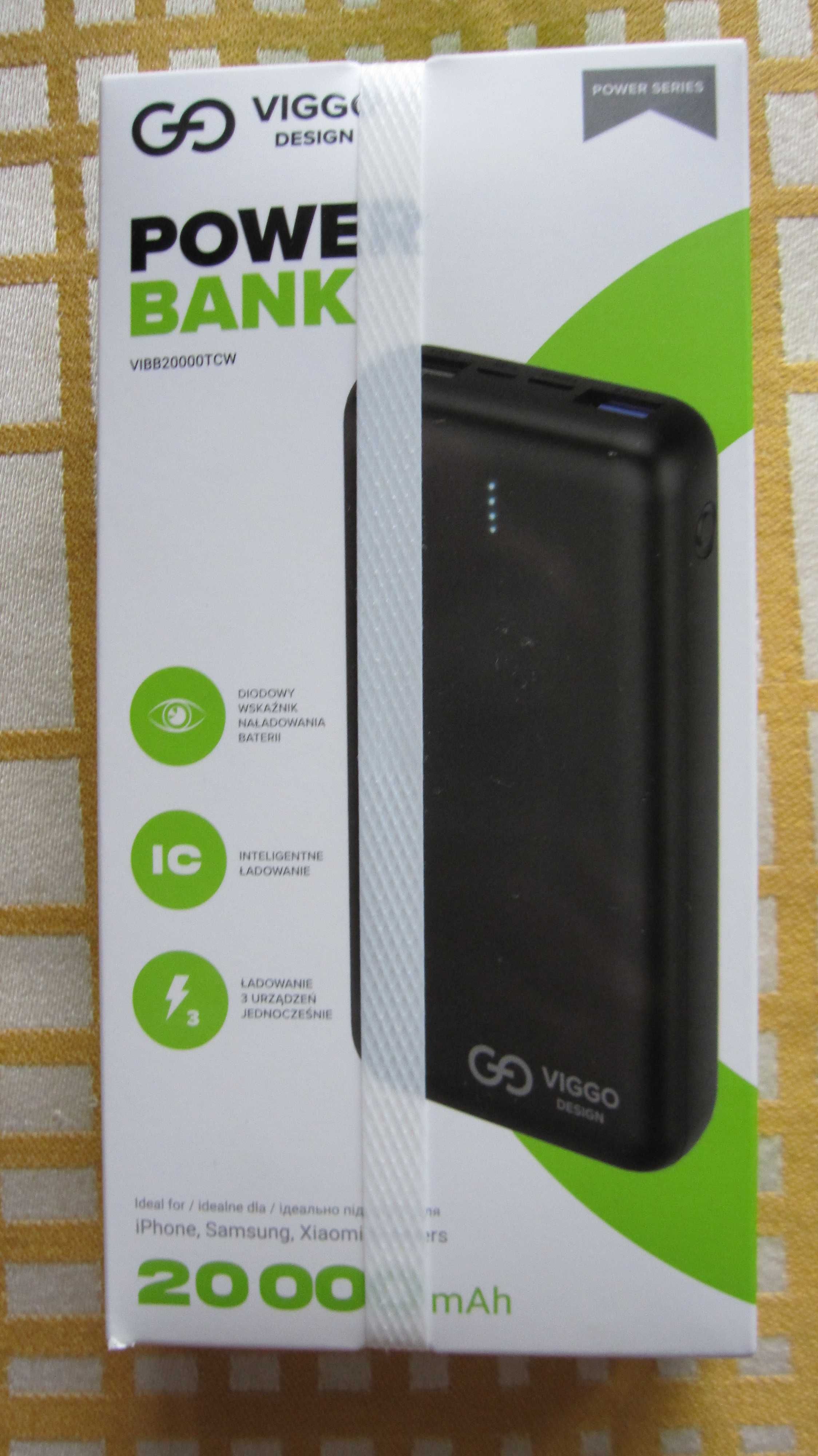 Повербанк Powerbank VIGGO PREMIUM 20000 mAh USB-C 10W Black новый