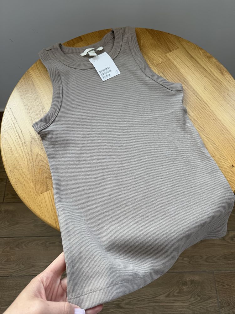 Майка H&M , майка в рубчик , топ