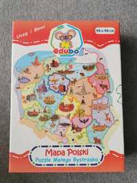 Edukacyjne puzzle Mapa Polski rozwijające zabawki dla dzieci 5+
