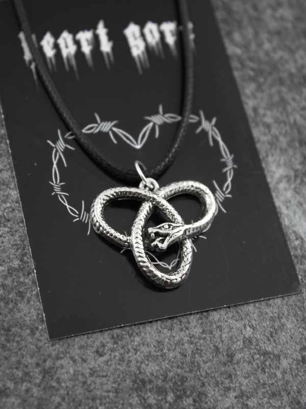 nowy wisiorek UROBOROS goth gotycki z wężem wąż metal HG96