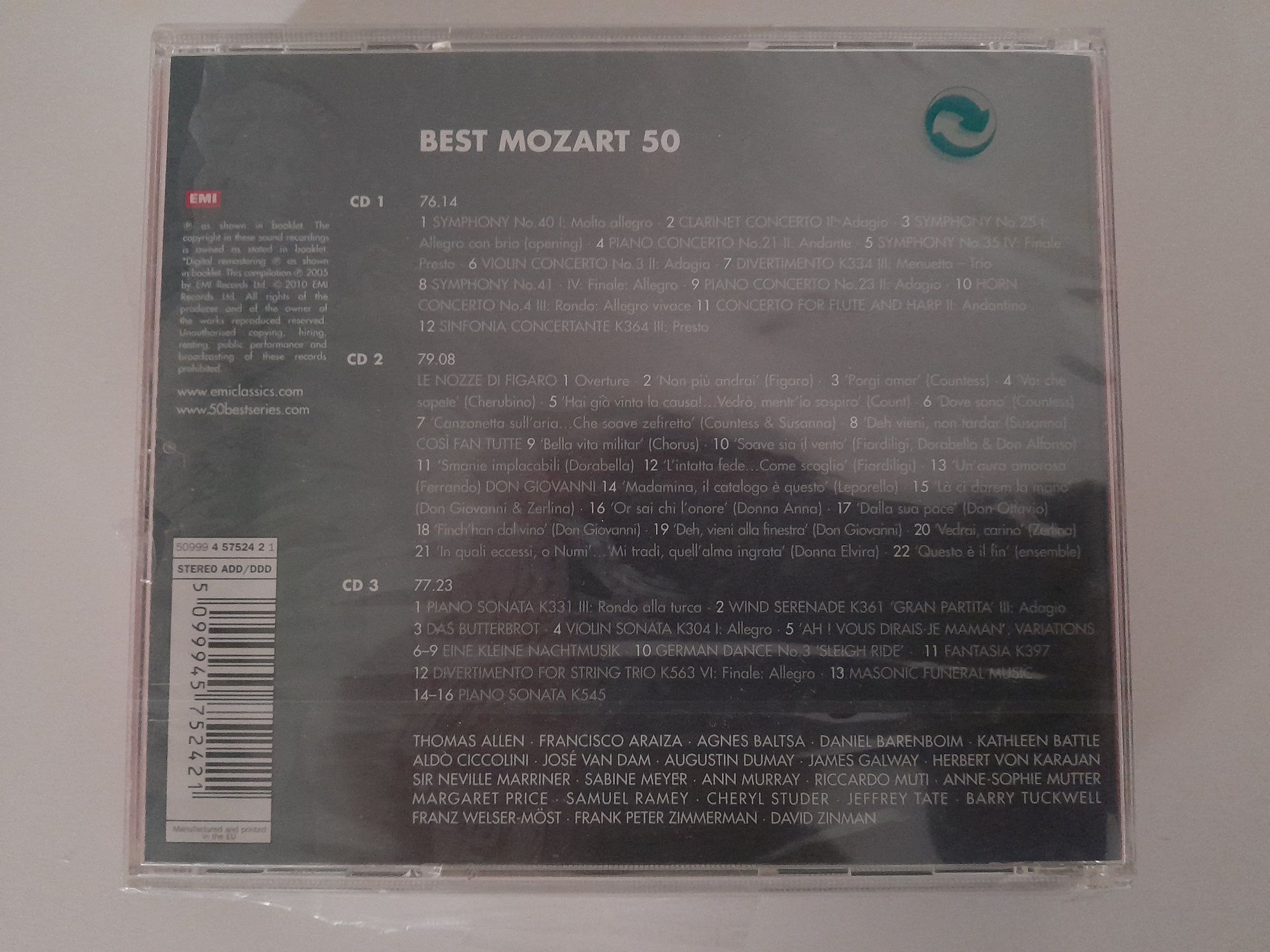 CD Mozart - 3 CDs, 50 músicas