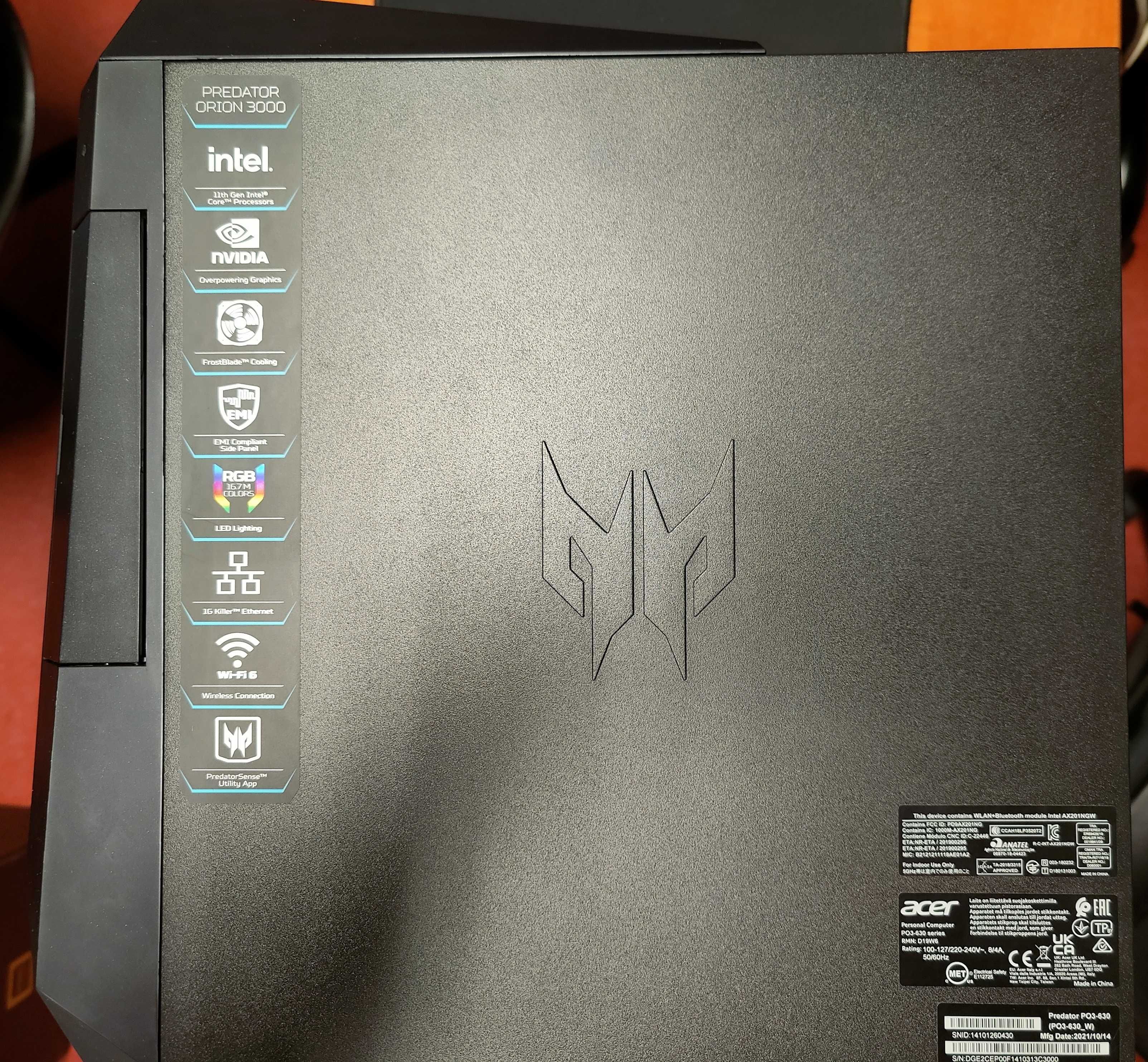 Komputer Acer Predator PO3-630/i7-11700F-4.9GH/RTX 3060Ti/32GB/SSD 2TB