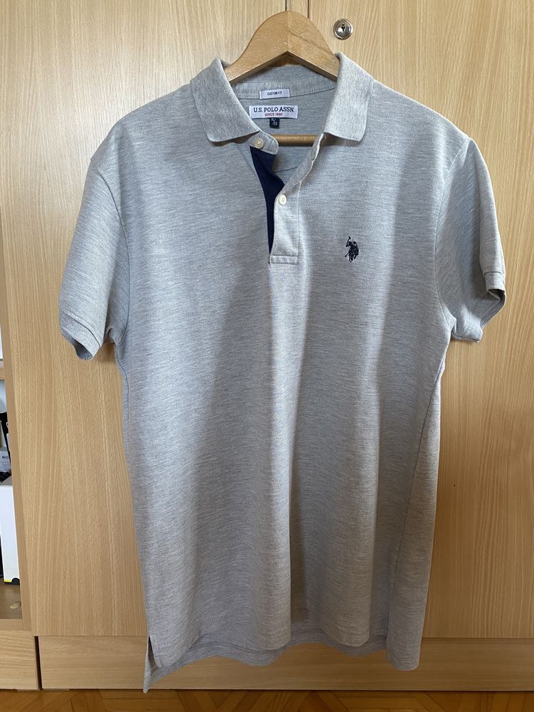 T-shirt polo męskie U.S. POLO ASSN. rozmiar XL szara