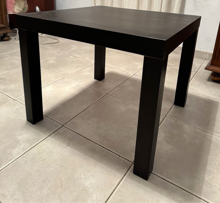 Mesa sala pequena preta madeira