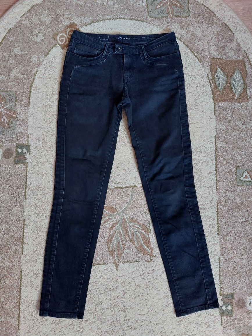 Spodnie jeansy czarne Levi's modern rise skinny 27