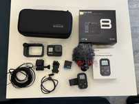 Kamera gopro 8 black media mod telesin boya by-mm1