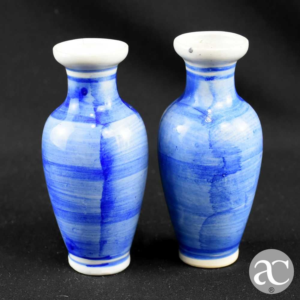 Par pequenas jarras, Porcelana da China, Decoração Flor de Amendoeira