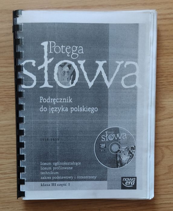 Potęga słowa 3 część 1 1918 - 1939 Podręcznik Język Polski Nowa Era