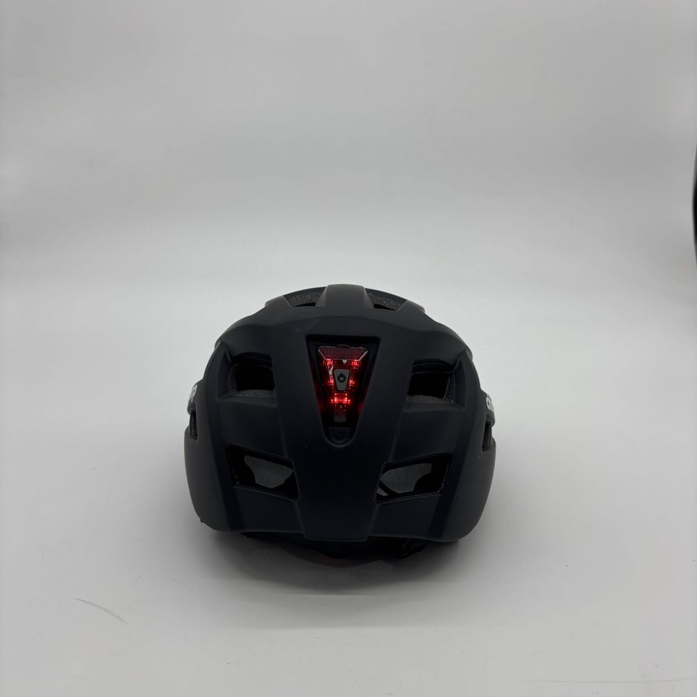 Kask rowerowy z lampką LED Czarny Rozmiar L