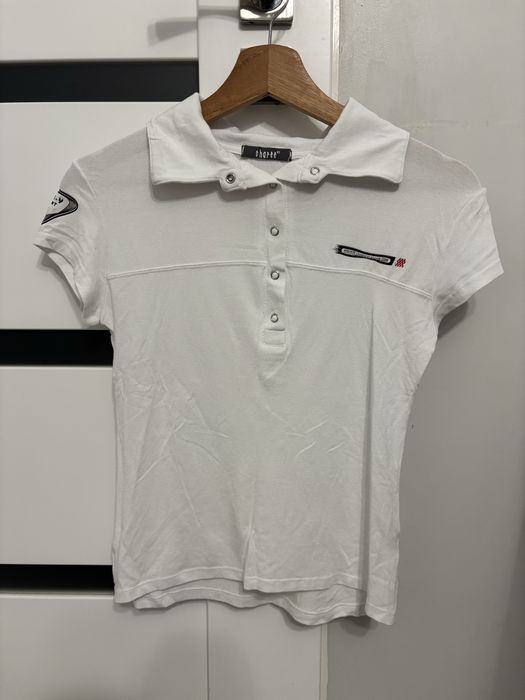 Biała bluzka sportowa polo