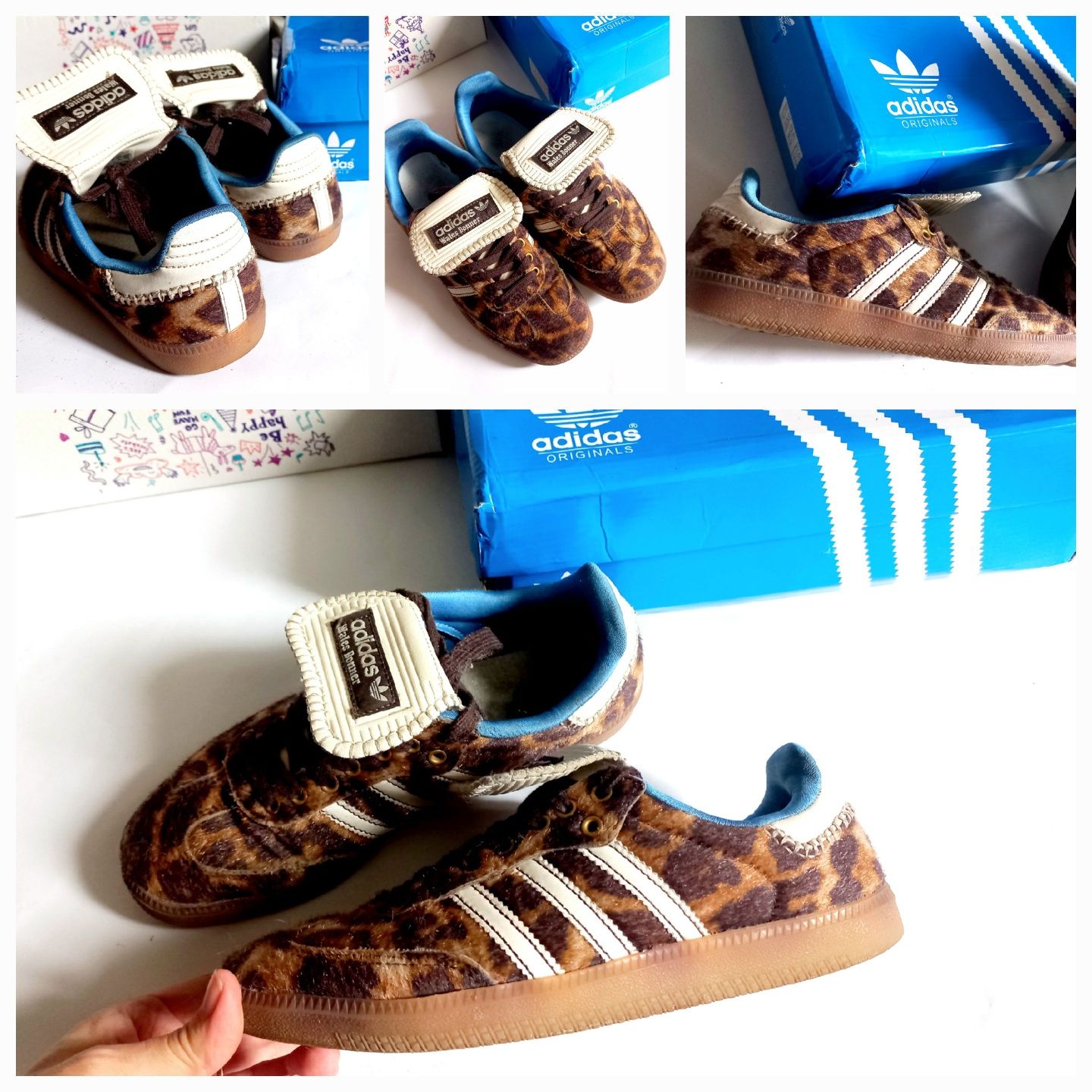 Кросівки р.37 Adidas Samba леопардові Зимові черевики р.37 жіночі