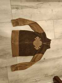 Brązowa bluzka na zamek 134 cm