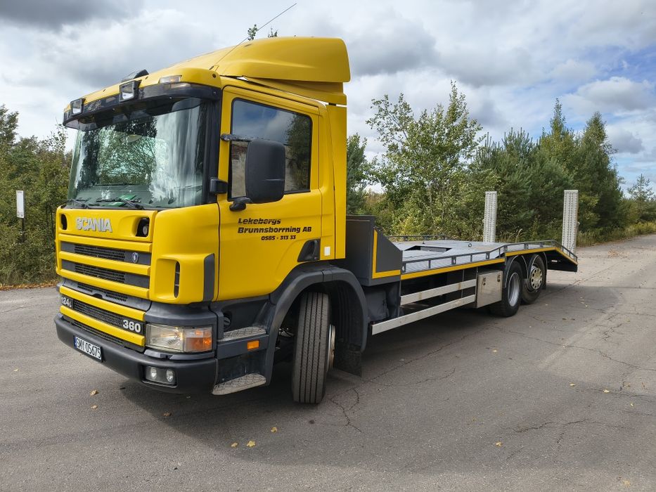 Scania niski przebieg laweta pomoc drogowa 6x2 auto laweta 9m bdb stan