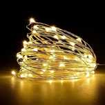 Cordão de Luzes LED Branco Quente para Decoração de Natal e Festas- 5m