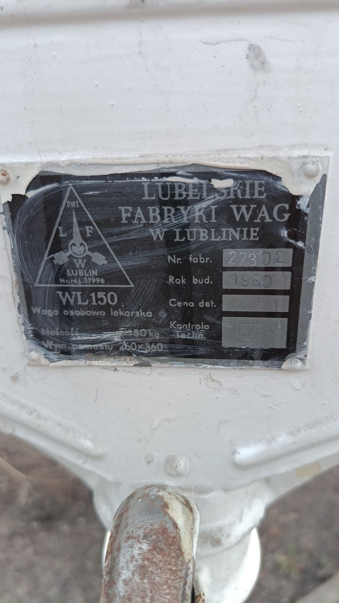 Waga osobowa lekarska WL150 z 1960 roku Lubelskie Fabryki Wag