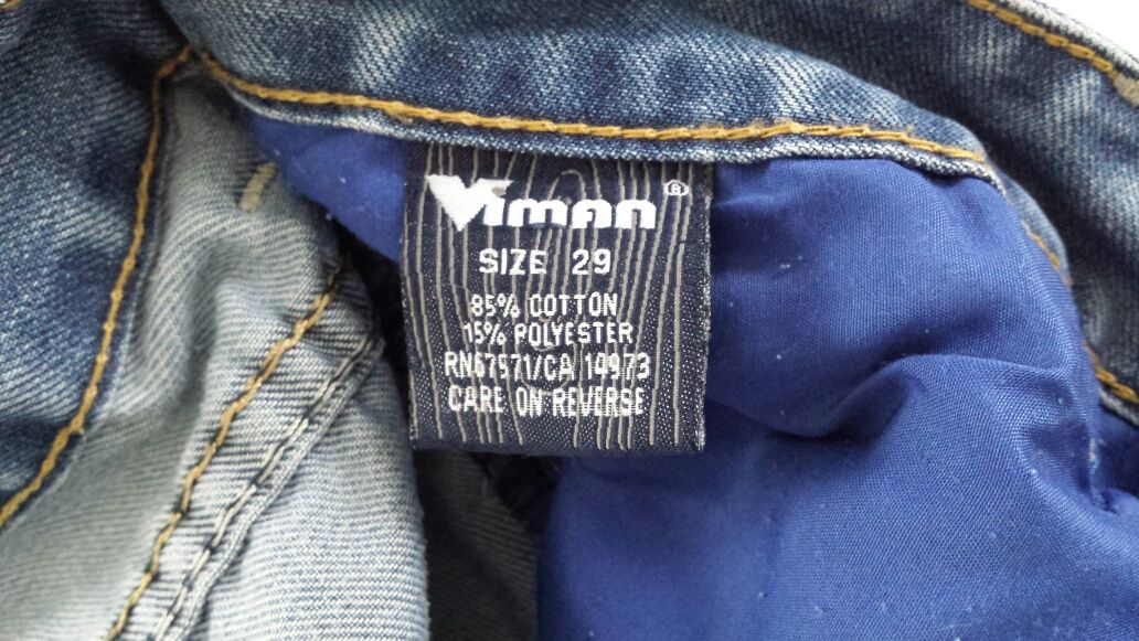 Spodnie Dżinsowe Rozmiar 29, Sweter Rozmiar M. Ubranie Męskie Jeans.