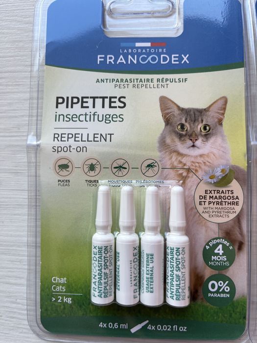 Pipetas antiparasitárias gatos