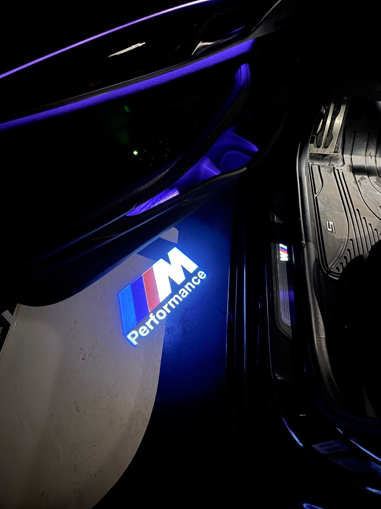 Проекция логотипа в двери BMW (orig, M, M perf)