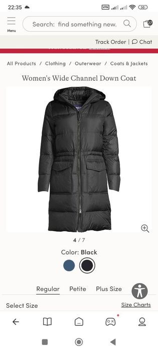 Жіночий зимовий пуховик Lands End. L, XL, XXL