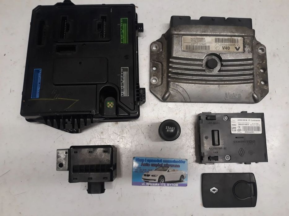 ZESTAW STARTOWY RENAULT MEGANE III 1,4 TCE 2009r  STEROWNIK 237100293R   V29005568A   9092029330   237100294R