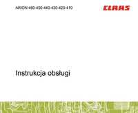 Instrukcja obsługi Claas ARION 460 / 450 / 440 / 430 / 420 / 410 PL