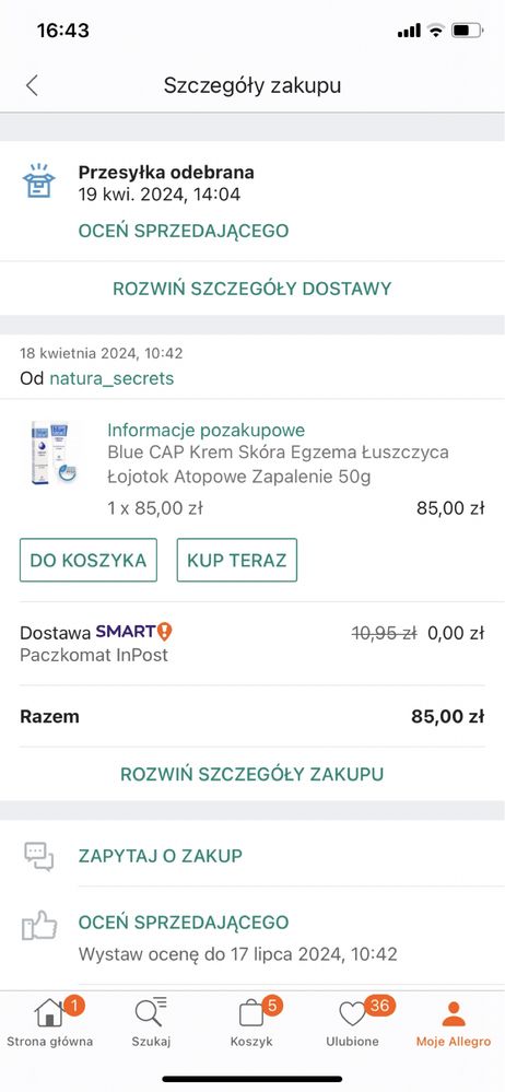 Maść blue cap AZS itp