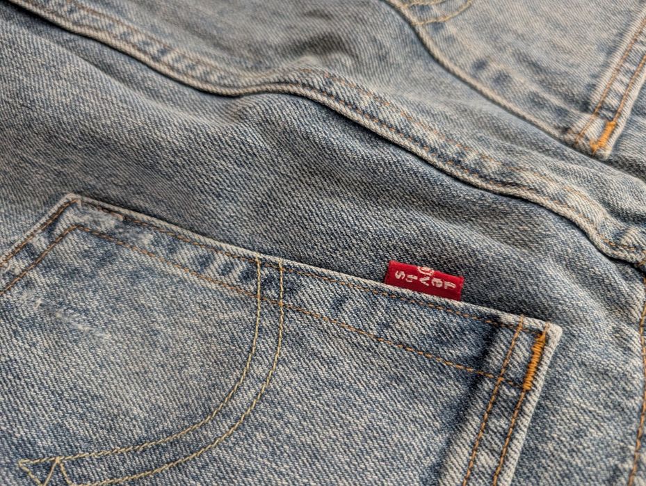 Spódnica jeansowa mini Levi's S 36 dziury przetarcia