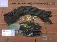 UMP 75x25 [M10x3] GW F200 GOLD Lina [N42] - mocny magnes magnetyczny