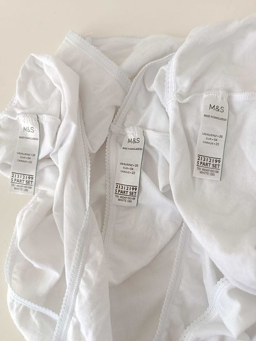 р 26 / евро 54 / 60-62 набор трусы трусики высокие белые большие батал