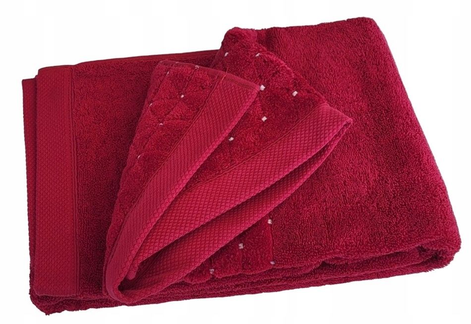 Zwoltex Ręcznik Kąpielowy 50X100 Gruby 500G/M2 Burgund Diadem