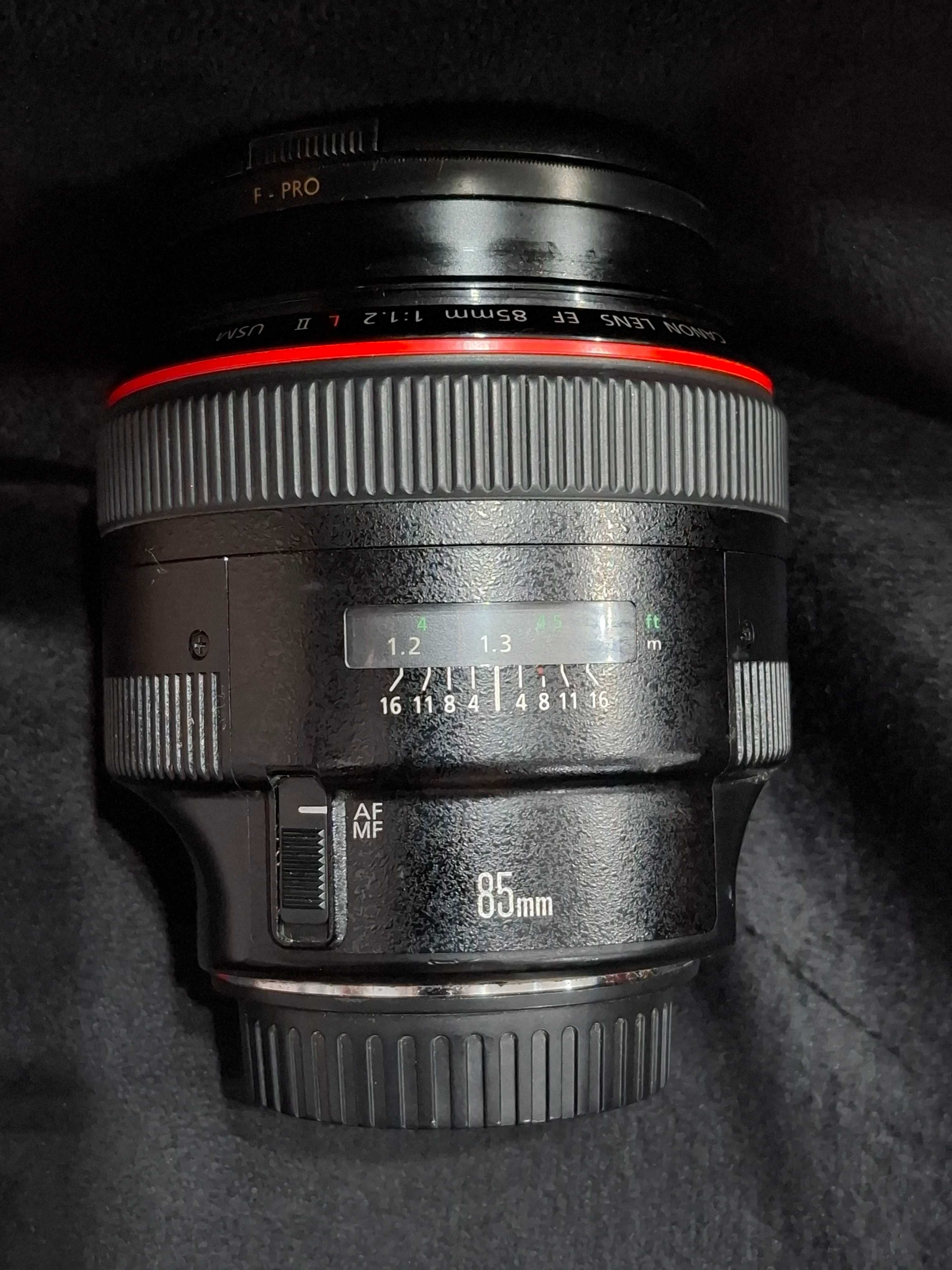 ZADBANY Obiektyw Canon LENS EF 85mm 1:1.2 L II USM + osłona ES-79 II