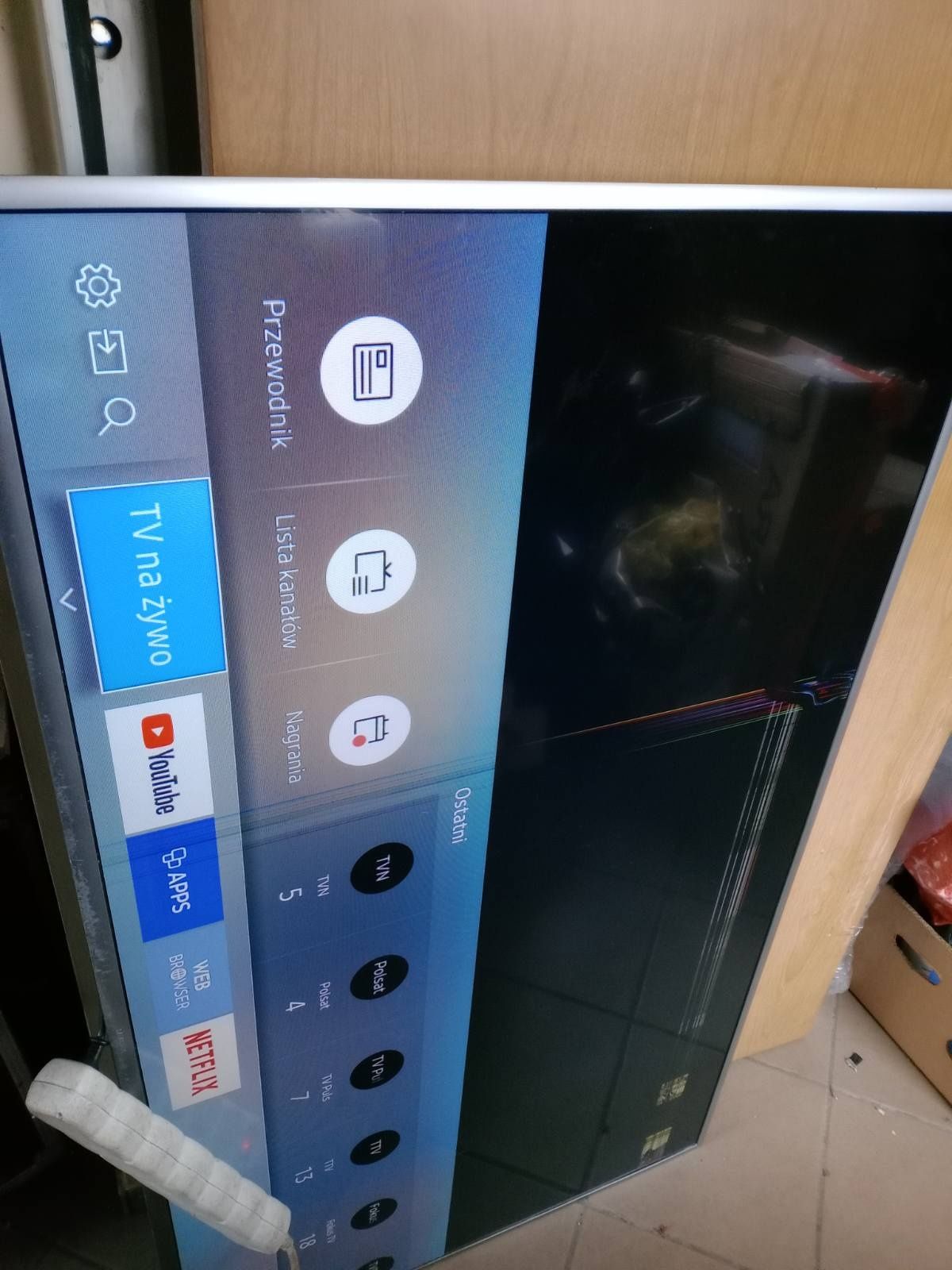 Telewizor Samsung 55 cali uszkodzony