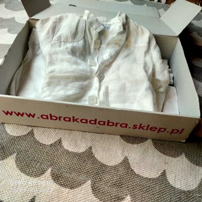 Ubranko  komplet do chrztu dla chłopca Abrakadabra