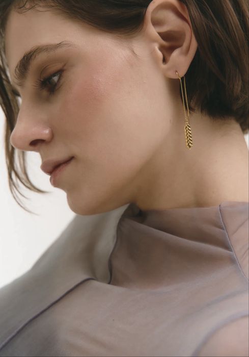 Сережки і підвіска «Цілунок сонця» пшеничні колоски Ні грама драми