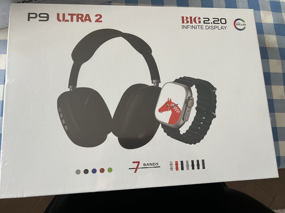 P9 Ultra 2 Smartwatch + Headphones