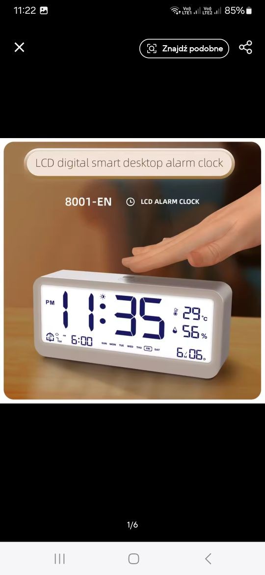 Zegar led budzik Nowy
