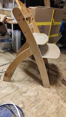 Krzesło dziecięce, drewniane, sklejka