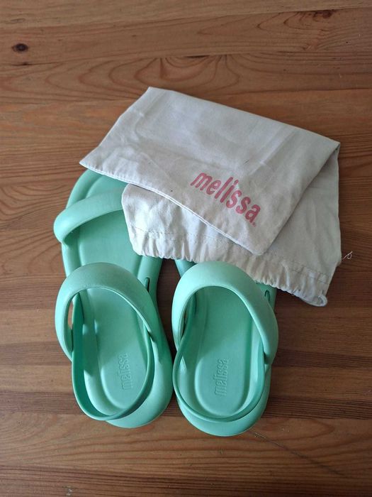 Pack Exclusivo Melissa – Sandálias Pretas Novas + Verdes,saco original