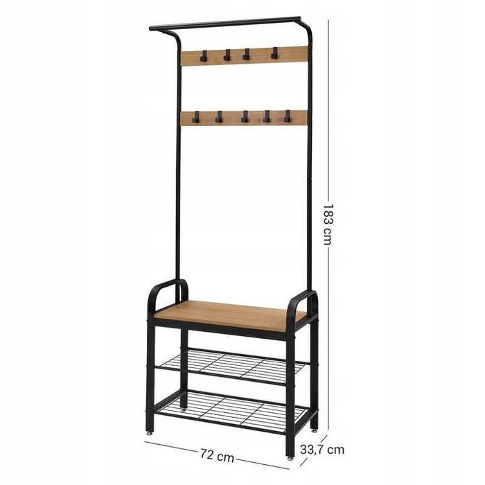 Wieszak stojący z półką i siedziskiem do przedpokoju *DOSTAWA GRATIS*