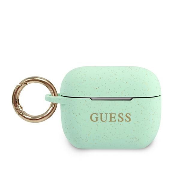 Guess Guacapsilglgn Airpods Pro Cover Zielony/Green Silicone Glitter