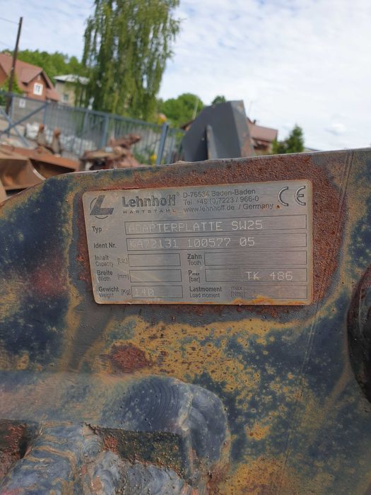 Łyżka do koparki trapezowa Lehnhoff MS21 /25, HS21 /25, SW21 /25 fi 80